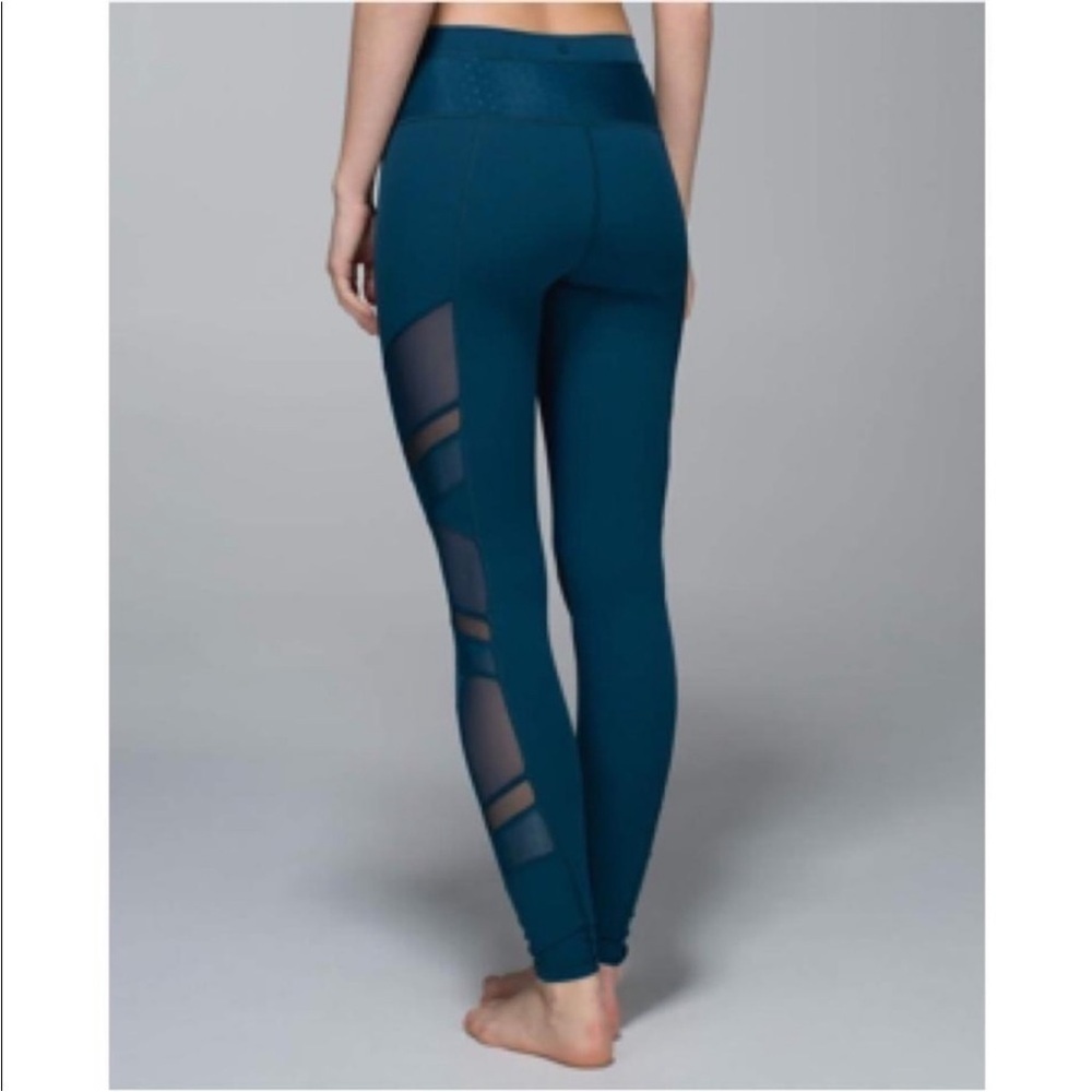 Lululemon Just Breathe Mesh Leggings Alberta Lake Size 4